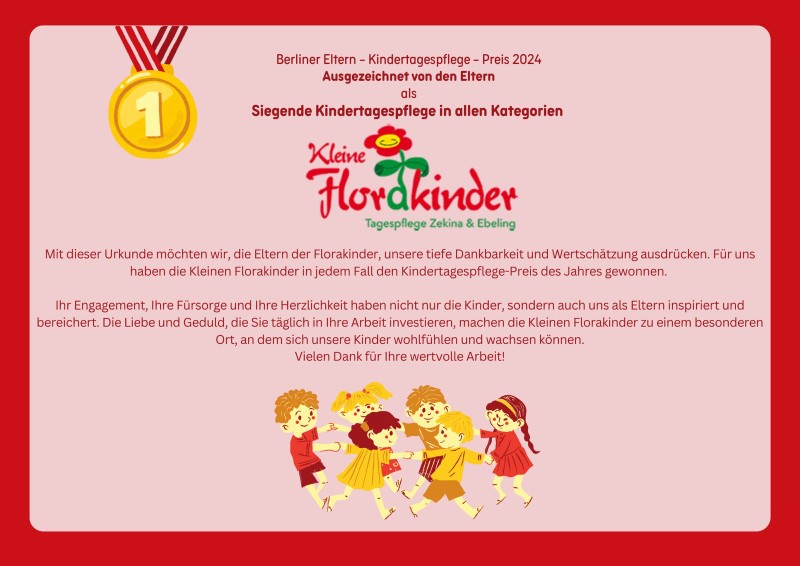 Florakinder Urkunde